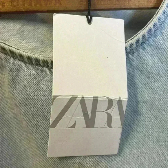 Zara Women's Denim Dress Size XS Backless Jean Festival Country Jean Cowgirl Sun - Picture 6 of 9